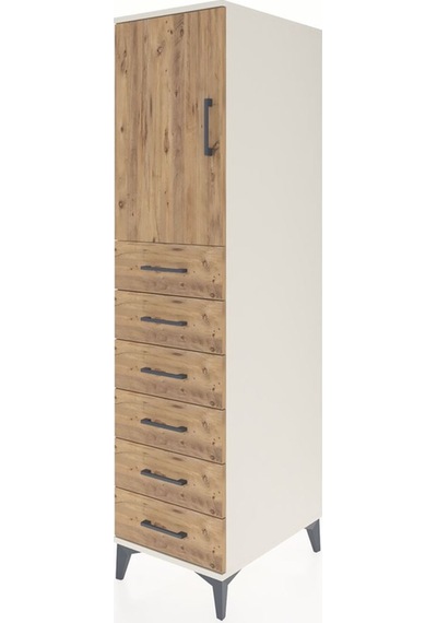 Kronos Dolap Tek Raflı 6 Çekmeceli Tek Kapaklı 44x59x182 Ayta... Aytaşı Kronos Dolap Tek Raflı 6 Çekmeceli Tek Kapaklı 44x59x182 Ayta... Aytaşı