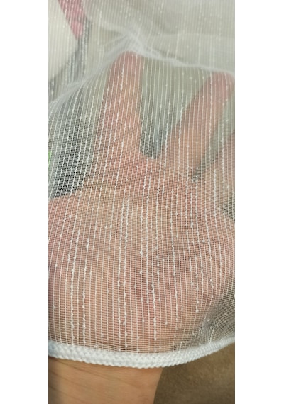 Filiz Düz Şantuklu Lüx Tül Perde / Ölçünüze Özel Dikim Kırık Beyaz