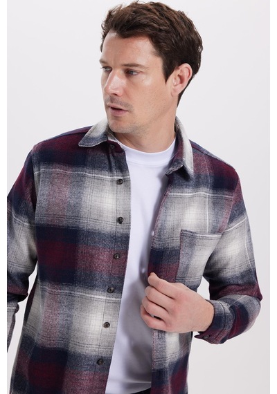 Tudors Erkek Regular Fit Rahat Kesim Kışlık Kareli Oduncu Gömlek-42108 Gri Tudors Erkek Regular Fit Rahat Kesim Kışlık Kareli Oduncu Gömlek-42108 Gri