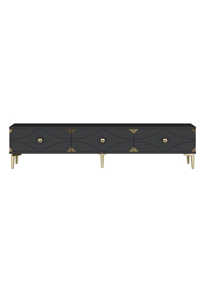 Tsa1897ag - Alfa Tsa180 Tv Stand, Tv Sehpası Ve Tv Ünitesi Antrasit - Gold 180cm Altın - Antrasit