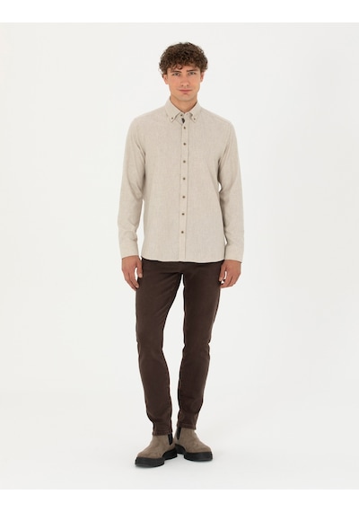 Pierre Cardin Erkek Bej Desenli Gömlek 50275625-vr011 Bej Pierre Cardin Erkek Bej Desenli Gömlek 50275625-vr011 Bej