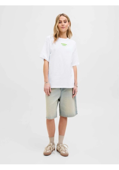 Jxebba Loose Ss Tee Jrs Beyaz Yeşil