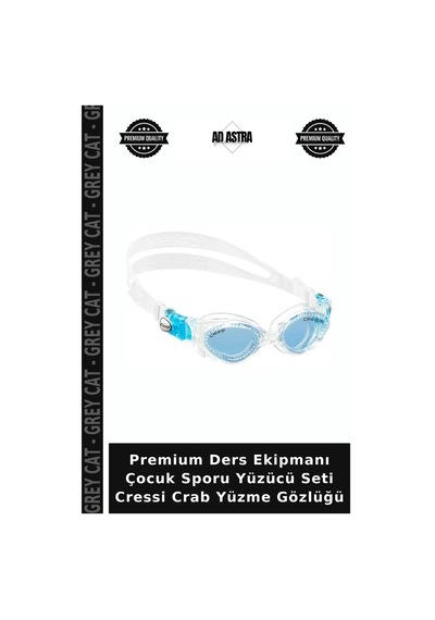 Premium Ders Ekipmanı Çocuk Sporu Yüzücü Seti Cressi Crab Yüzme Gözlüğü Lılac