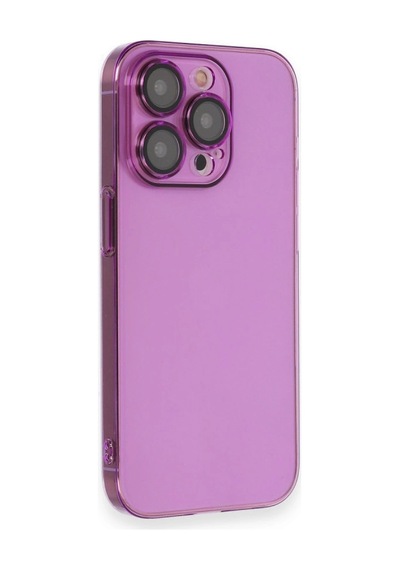 Apple Uyumlu iPhone 13 Pro Max Kılıf Armada Lensli Kapak Mor\