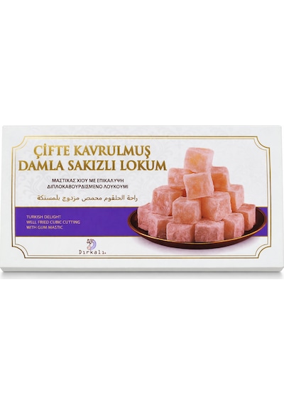 Dırkalı Çifte Kavrulmuş Damla Sakızlı Lokum 250 G