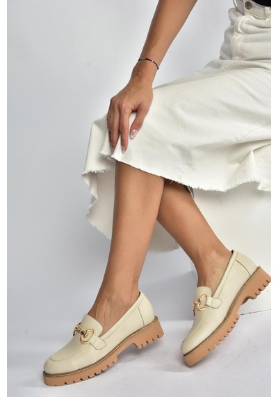 Fox Shoes V944082303 Bej Hakiki Deri Kalın Taban Tokalı Makosen Günlük Ayakkabı Bej-hakiki Deri Fox Shoes V944082303 Bej Hakiki Deri Kalın Taban Tokalı Makosen Günlük Ayakkabı Bej-hakiki Deri