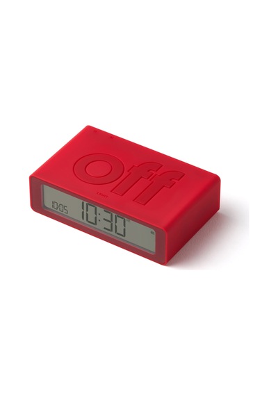 Lexon Flip Mini Şarj Edilebilir Alarm Saat Açık Kırmızı