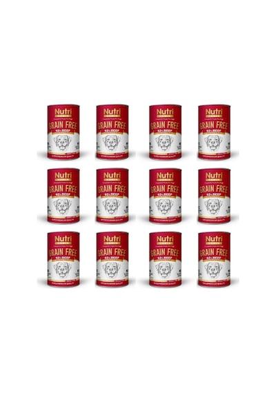 Nutri Canin Tahılsız Biftekli Konserve Yetişkin Köpek Maması 12 x 400 G