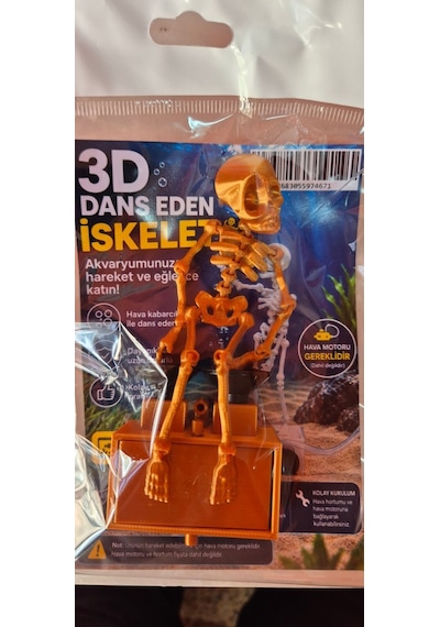 3d Dans Eden İskelet Koyu Altın Sarısı