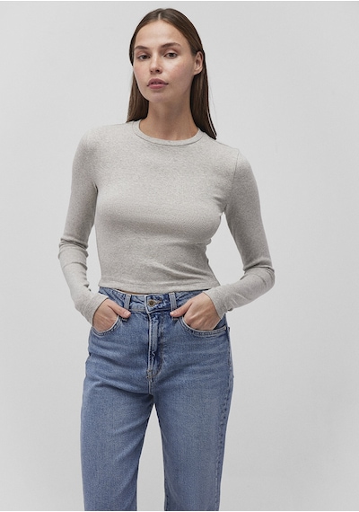Mavi - 2li Uzun Kollu Crop Basic Tişört 1613021-88467 Gri