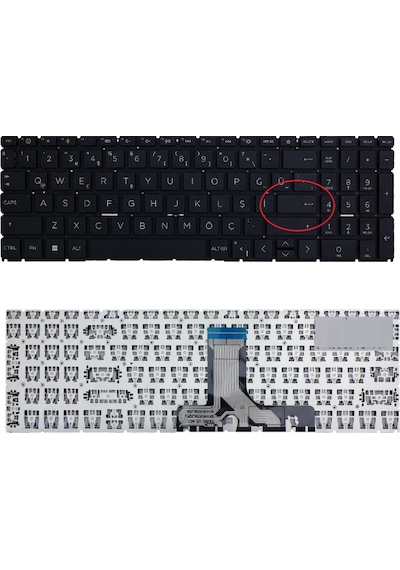 Hp 15-fc1xxx Notebook Notebook Klavye Siyah Tr