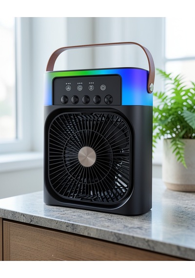 Masaüstü Sprey Fan Usb Şarjlı Rgb Işıklı 1l