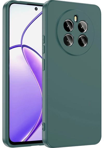 Realme 12 4g Kılıf Zore Mara Lansman Kapak Koyu Yeşil