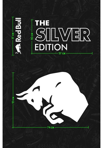 Red Bull Sılver Edıtıon Sticker - Yan Gövde Kaplama Seti Gri Parlak - 815068273