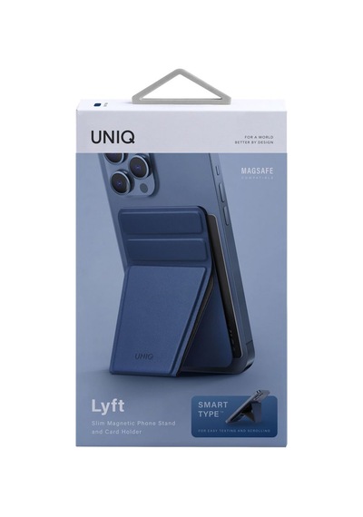 Telefon Modelleri Ile Uyumlu Kartlık Lyft Serisi Manyetik Stand Olma Özelliği Blue