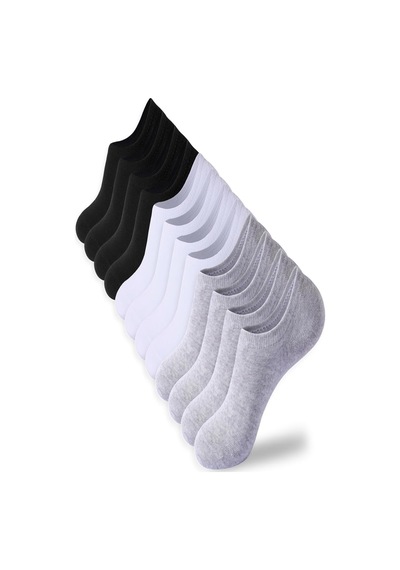 Ozzy Socks 12 Çift Kadın Karışık Renkli Bambu Görünmez Sneaker Spor Ayakkabı Çorabı Siyah-beyaz-gri Ozzy Socks 12 Çift Kadın Karışık Renkli Bambu Görünmez Sneaker Spor Ayakkabı Çorabı Siyah-beyaz-gri