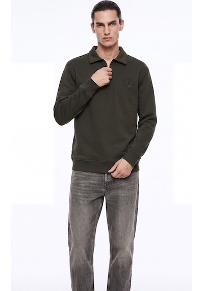 Mustang Haki Erkek Sweatshirt M6wm-swt1025
