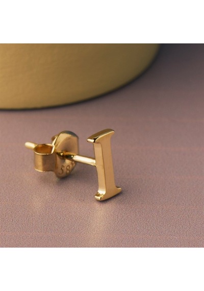 Goldkupe 14 Ayar Altın I Harf Küpe 0,33 Gr-1366
