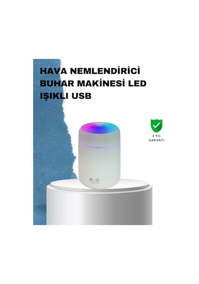 Abs Gövdeli 300ml Usb Nemlendirici Beyaz, Gri, Pembe Renk Renkli