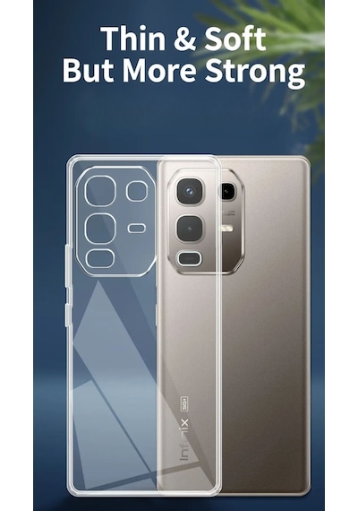 Infinix Note 50 Pro Plus Uyumlu Silikon Kılıf - Kamera Korumalı Esnek Pastel Renk Kapak-Şeffaf
