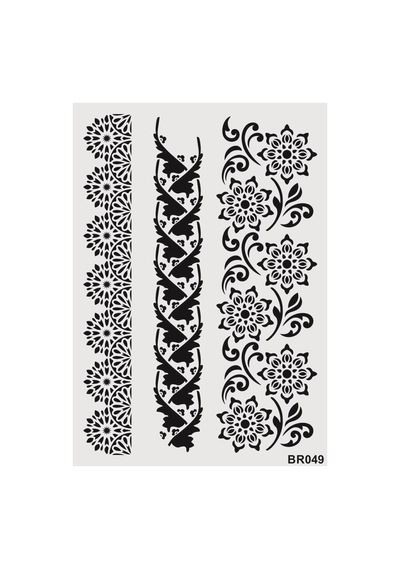 Kk Swords Stencil Tasarım Br049 - Dekoratif Duvar, Eşya,kumaş Boyama Şablonları 21x30cm