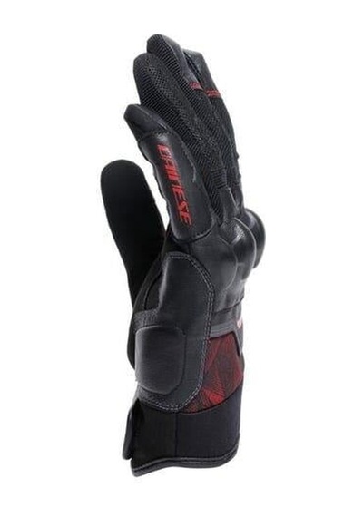 Dainese Ermex Black Red Lava Tekstil Korumalı Motosiklet Eldiven