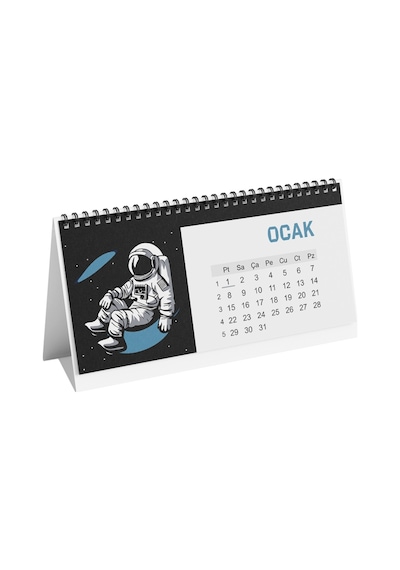 Astronot Temalı Poster Masaüstü Takvimi-2221