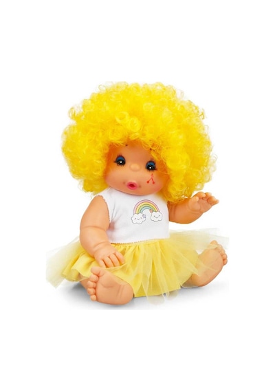 Afro Kıvırcık Renkli Saçlı  Bebek