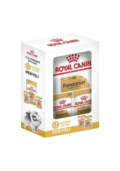 Royal Canin Pomeranian Yetişkin Köpek Maması 1,5 Kg + 2 Adet Pocuh Hediyeli