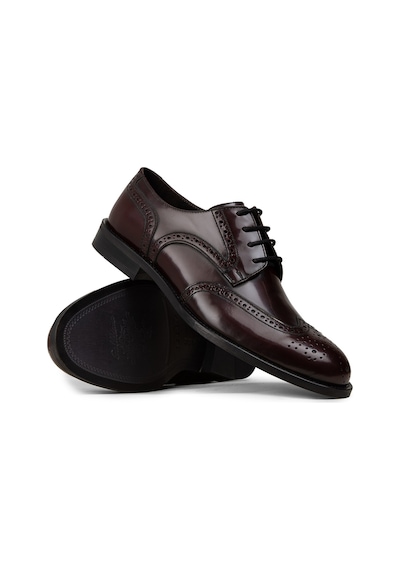 Deery Hakiki Deri Bordo Klasik Oxford Erkek Ayakkabı - 01696mbrdm01 Bordo