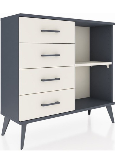Arges Şifonyer Tek Raflı 4 Çekmeceli 88x30x80 Antrasit-aytaşı Aytaşı Arges Şifonyer Tek Raflı 4 Çekmeceli 88x30x80 Antrasit-aytaşı Aytaşı