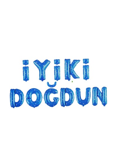 Iyi Ki Doğdun Mavi Yıldızlı Folyo Balon