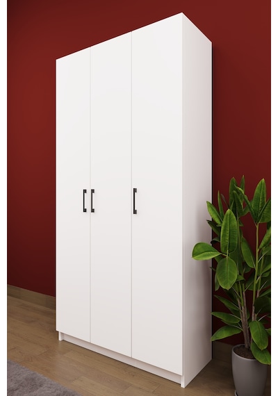 Asra Trend Vestiyer & Portmanto V-07 %100 MDF 3 Kapaklı Ayakkabılık Dolabı Beyaz