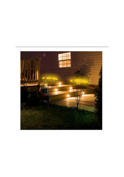 Mobgift 8 Led'li Güneş Enerjili Bahçe Çiti Aydınlatma Lamba Sarı
