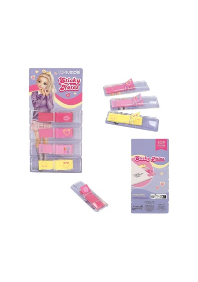 Top Model Yapışkanlı Not Kağıdı, Renkli, Set