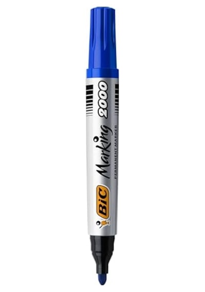 Ayrex Intensity Marker 2000 Yuvarlak Uçlu Permanent Markör, Mavi, 12'li Kutu, 1.7 Mm Sağlam Uç, Hızlı Kuruyan Mür Genel