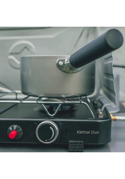 Outwell Katmai Duo Stove Çift Brülörlü Kompakt Portatif Ocak Gri