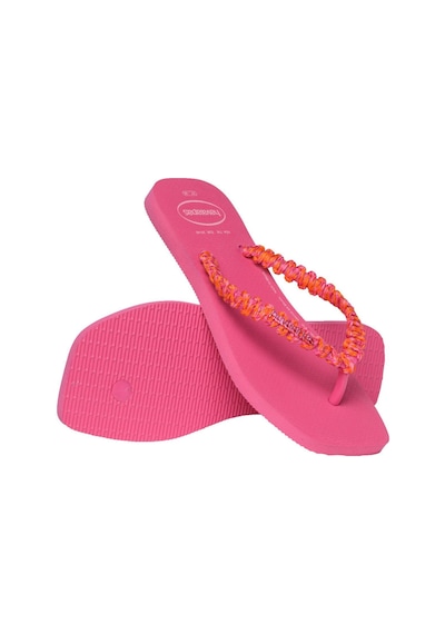 Slim Square Boho Pink Kadın Parmak Arası Terlik-4780 Pembe