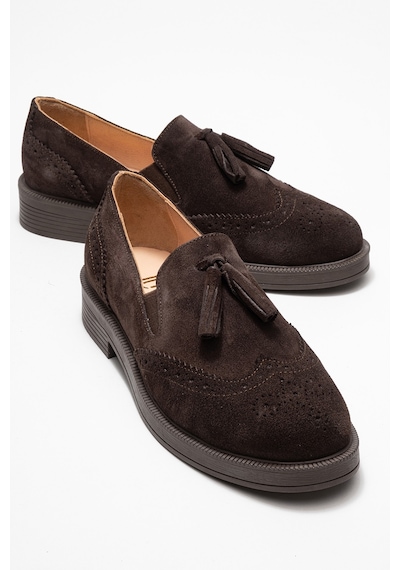 Luvishoes Luvi Shoes Alex Kahverengi Süet Hakiki Deri Püsküllü Lastikli Kadın Loafer Ayakkabı Kahve Süet Luvishoes Luvi Shoes Alex Kahverengi Süet Hakiki Deri Püsküllü Lastikli Kadın Loafer Ayakkabı Kahve Süet