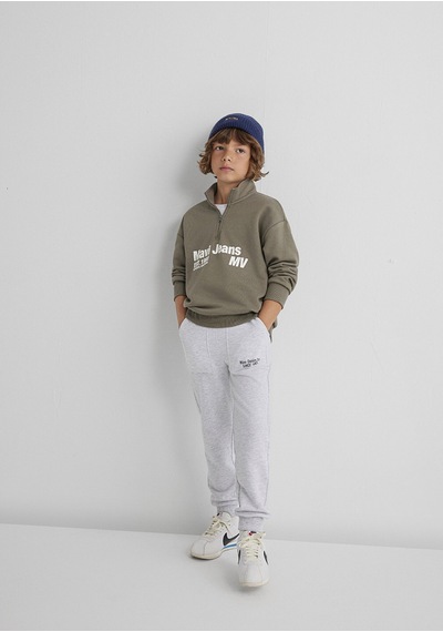 Mavi - Yarı Fermuarlı Haki Sweatshirt 6s10142-86961 Yeşil