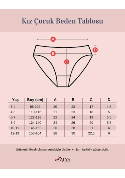 Alya Underwear Kedi Baskılı Pamuklu Kız Çocuk Külot, Renkli Slip Külot Çok Renkli P61