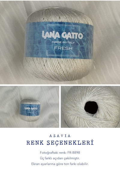 Lana Gatto Fresh Örgü İpi 4'lü Set 4 X 50 Gr %100 Keten Fr-8898
