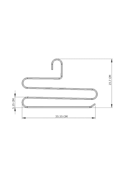 Edora Home 5'li Dolap İçi 3 Katlı Siyah Pantolon Askılık - Metal Paslanmaz Siyah