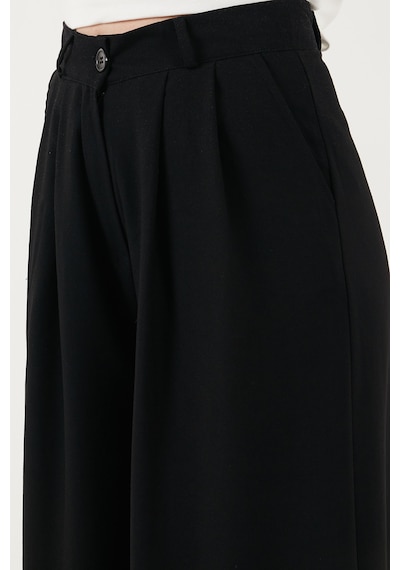 Lela Wide Leg Yüksek Bel Geniş Paça Palazzo Bayan Pantolon 5866290 Siyah