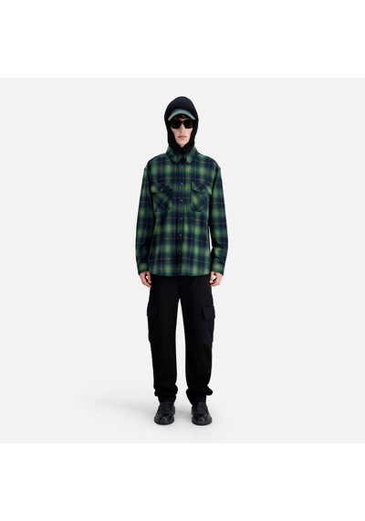The Kooples Erkek Ekose Yeşil Gömlek