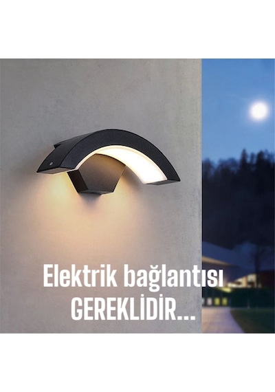 Elektrikle Çalışır 24 Watt İç Ve Dış Mekan Led Duvar Aplik Bahçe Kapı Girişi Armatür 3200k Gün Işığı Gün Işığı - Sarı