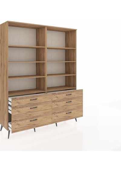 Hyperion Gardrop 8 Raflı 6 Çekmeceli 176x44x221 Çam-çam Çam Hyperion Gardrop 8 Raflı 6 Çekmeceli 176x44x221 Çam-çam Çam