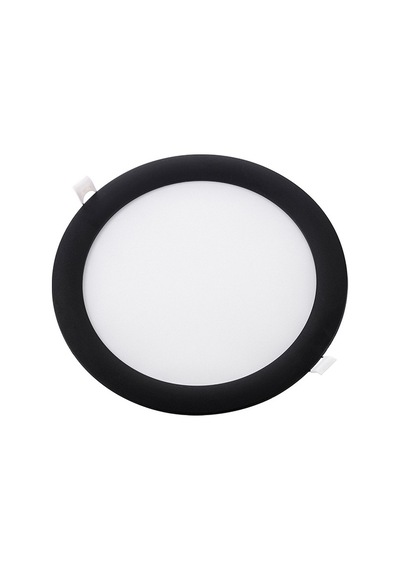 Yuvarlak Led Panel 18w Siyah Kasa Beyaz Işık 6500k