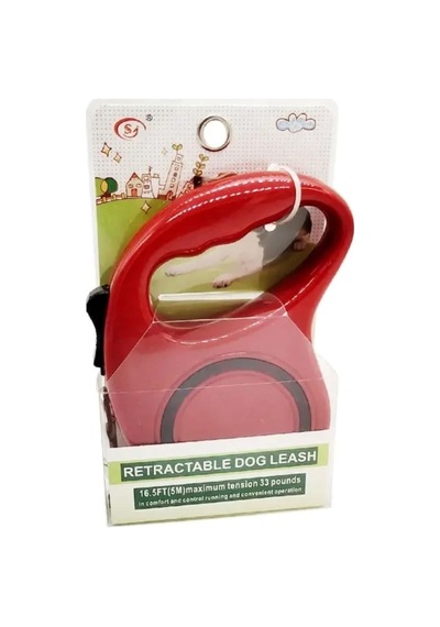 Busstier Köpekler İçin Premium 5 Metre Tuş Kontrollü Makaralı Tasma Kayışı - Dayanıklı, Ayarlanabilir 5 Mt S