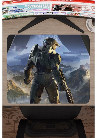 Halo Kaymaz Dikişli Kauçuk Oyuncu Mousepad V3 - 48x40 Xl Gaming Mouse Pad Fare Altlığı